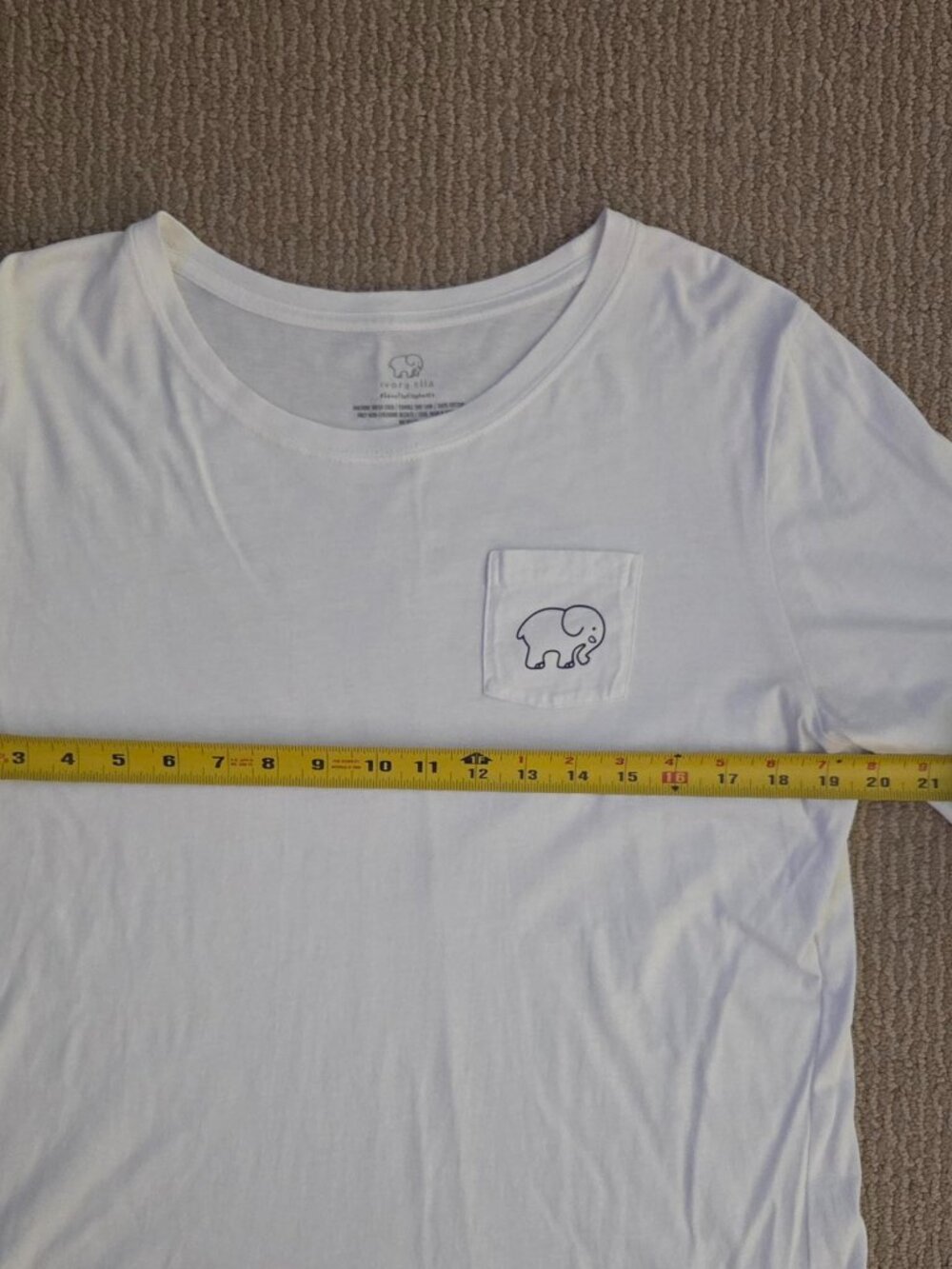 Ivory Ella Women’s Cream Long Sleeve Crewneck Logo T-shirt - Picture 9 of 9